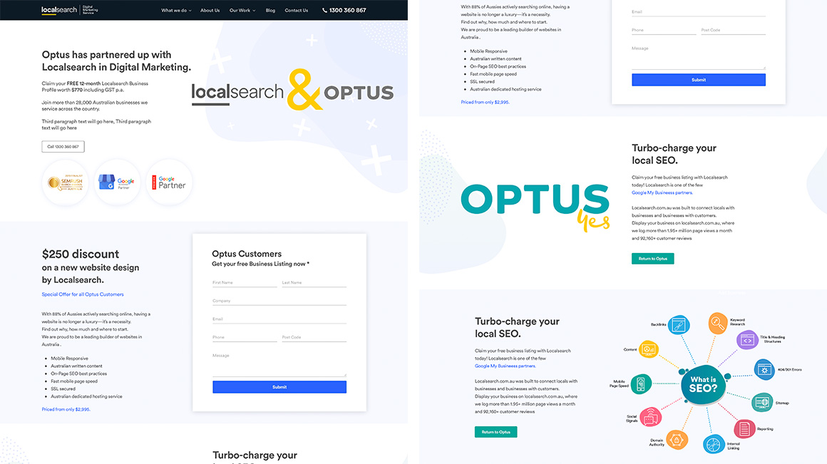 Content hierarchy and mobile-first layout for local business sites