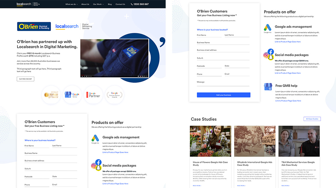 SMB dashboard framed around business outcomes